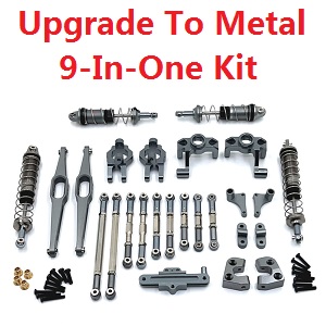 Wltoys 12429 RC Car spare parts todayrc toys listing upgrade to metal parts group 9-In-One Kit Titanium color