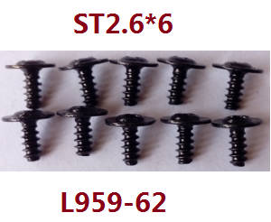 Wltoys 12429 RC Car spare parts todayrc toys listing screws ST2.6*6 (L959-62)