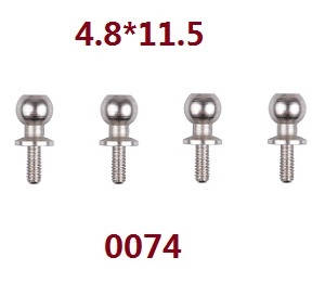 Wltoys 12628 RC Car spare parts todayrc toys listing ball screws 4.8*11.5 (0074) Wltoys 12628 RC Car spare parts todayrc toys listing ball screws 4.8*11.5 (0074)