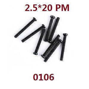 Wltoys 12628 RC Car spare parts todayrc toys listing screws 2.5*20 PM (0106) - Click Image to Close