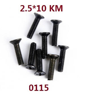 Wltoys 12628 RC Car spare parts todayrc toys listing screws 2.5*10 KM (0115) - Click Image to Close