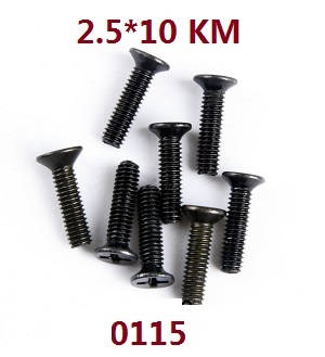 Wltoys 12628 RC Car spare parts todayrc toys listing screws 2.5*10 KM (0115) Wltoys 12628 RC Car spare parts todayrc toys listing screws 2.5*10 KM (0115)