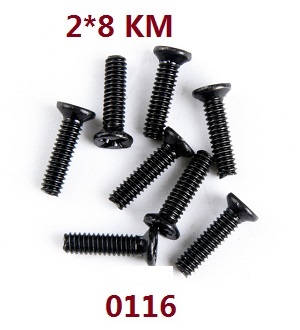 Wltoys 12628 RC Car spare parts todayrc toys listing screws 2*8 KM (0116) - Click Image to Close