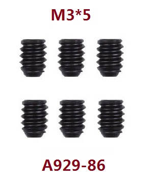 Wltoys 144001 RC Car spare parts todayrc toys listing M3*5 machine screws A929-86