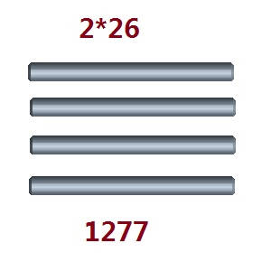 Wltoys 144001 RC Car spare parts todayrc toys listing small metal bar 2*26 1277 - Click Image to Close