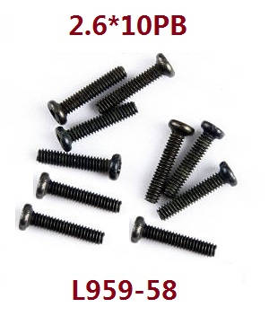 Wltoys XK 144002 RC Car spare parts todayrc toys listing screws 2.6*10PB L959-58 - Click Image to Close