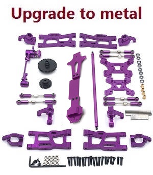 Wltoys 144001 RC Car spare parts todayrc toys listing 12-IN-1 upgrade to metal kit Purple Wltoys 144001 RC Car spare parts todayrc toys listing 12-IN-1 upgrade to metal kit Purple