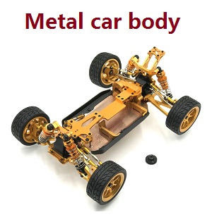 Wltoys XK 144010 RC Car spare parts todayrc toys listing upgrade to metal car body assembly Gold