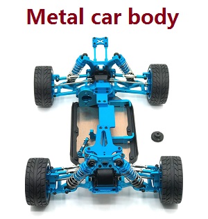 Wltoys 144001 RC Car spare parts todayrc toys listing upgrade to metal car body assembly Blue