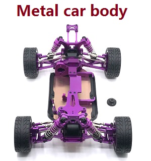 Wltoys 144001 RC Car spare parts todayrc toys listing upgrade to metal car body assembly Purple