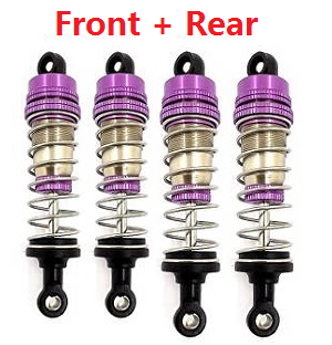 Wltoys XK 144002 RC Car spare parts todayrc toys listing shock absorber (Front + Rear) 4pcs Purple - Click Image to Close