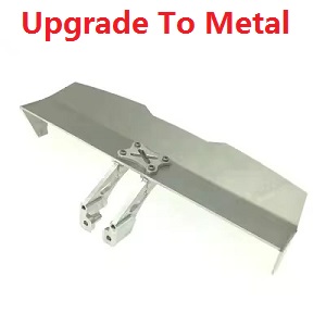Wltoys 144001 RC Car spare parts upgrade to metal tail wing and fixed seat set (Silver) - Click Image to Close