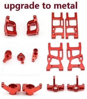 Wltoys 144001 RC Car spare parts todayrc toys listing upgrade to metal parts (Red)