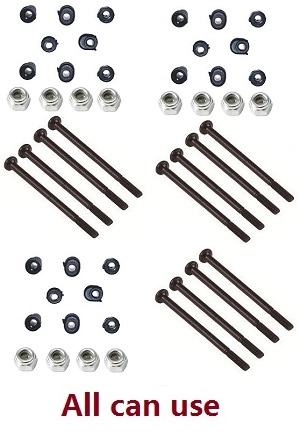 Wltoys XK 144002 RC Car spare parts todayrc toys listing screws + nuts + front and rear Kit-swing arm shaft new version 3sets - Click Image to Close