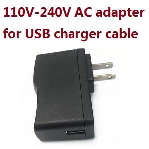 Wltoys XK 144010 RC Car spare parts todayrc toys listing 110V-240V AC Adapter for USB charging cable - Click Image to Close