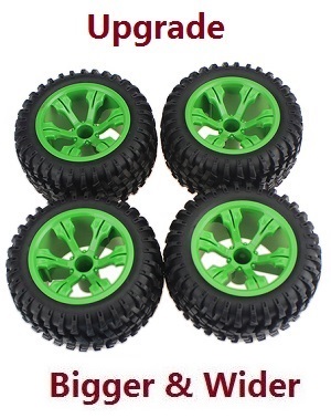 Wltoys XK 144002 RC Car spare parts todayrc toys listing upgrade tires 4pcs (Green)