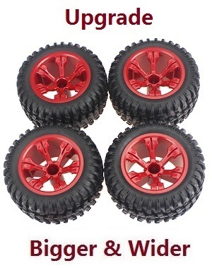 Wltoys XK 144002 RC Car spare parts todayrc toys listing upgrade tires 4pcs (Red)