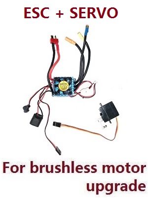 Wltoys XK 144002 RC Car spare parts todayrc toys listing upgrade to brushless motor kit D (ESC + SERVO) - Click Image to Close