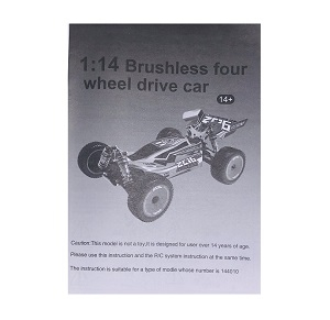 Wltoys XK 144010 RC Car spare parts todayrc toys listing English manual book - Click Image to Close