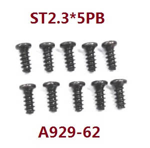 Wltoys WL XK WL-Model 16800 Excavator spare parts todayrc toys listing screws set ST2.3*5PB A929-62