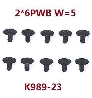 Wltoys WL XK WL-Model 16800 Excavator spare parts todayrc toys listing screws set 2*6PWB K989-23 - Click Image to Close