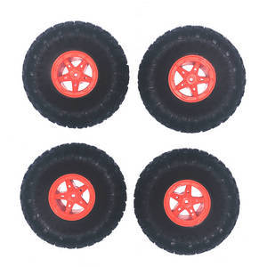 Wltoys 18428-A RC Car spare parts todayrc toys listing tires (Red) 4pcs
