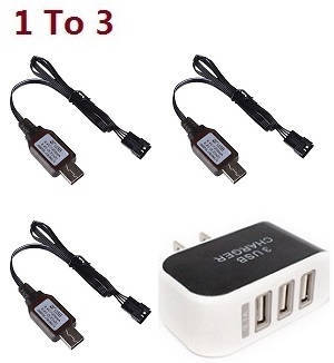 Wltoys 18428-A RC Car spare parts todayrc toys listing 1 to 3 charger adapter with 3*USB wire set