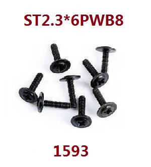 Wltoys 18428-A RC Car spare parts todayrc toys listing screws ST2.3*6PWB8 1593