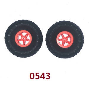 Wltoys 18428-B RC Car spare parts todayrc toys listing tires 2pcs (Red)