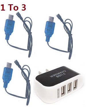 Wltoys 18428-B RC Car spare parts todayrc toys listing 1 to 3 charger adapter with 3*USB charger wire set