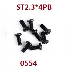 Wltoys 18428-B RC Car spare parts todayrc toys listing round head screws ST2.3*4PB 8pcs 0554