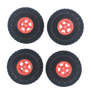 Wltoys 18428-C RC Car spare parts todayrc toys listing tires (Red) 4pcs