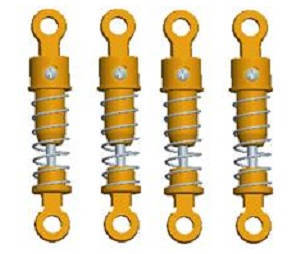 Wltoys 18428-C RC Car spare parts todayrc toys listing shock absorber (Yellow) 4pcs