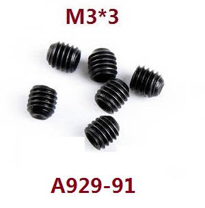 Wltoys 18428 18429 RC Car spare parts todayrc toys listing M3*3 machine screws A929-91 - Click Image to Close
