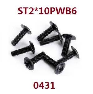 Wltoys 18428 18429 RC Car spare parts todayrc toys listing screws ST2*10PWB6 0431 - Click Image to Close