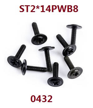 Wltoys 18428 18429 RC Car spare parts todayrc toys listing screws ST2*14PWB8 0432 - Click Image to Close