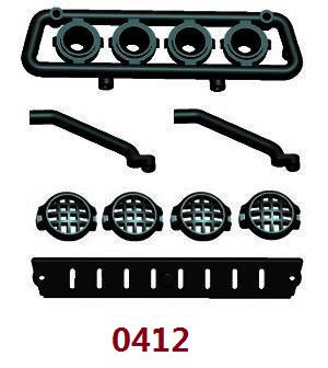 Wltoys 18428 18429 RC Car spare parts todayrc toys listing upper LED cover set 0412