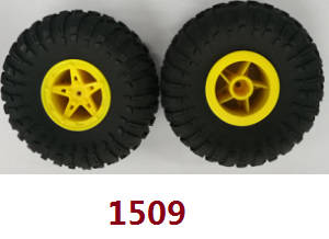 Wltoys 18628 18629 RC Car spare parts todayrc toys listing tires 2pcs 1509 (Yellow)