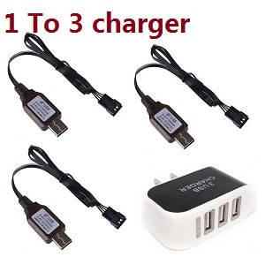 Wltoys 18628 18629 RC Car spare parts todayrc toys listing 1 to 3 charger adapter with 3*6.4V USB charger wire