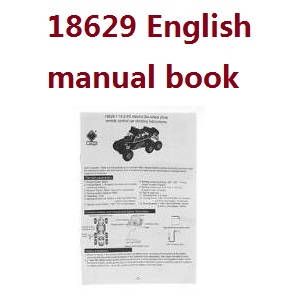 Wltoys 18628 18629 RC Car spare parts todayrc toys listing English manual book (18629)