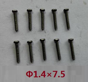 Wltoys 24438 24438B RC Car spare parts todayrc toys listing screws 1.4*7.5 10pcs
