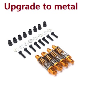 Wltoys K969 K979 K989 K999 P929 P939 RC Car spare parts todayrc toys listing shock absorber (Gold Metal) 4pcs - Click Image to Close