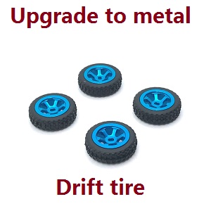 Wltoys XK 284131 RC Car spare parts todayrc toys listing upgrade to metal tire hub drift tires 4pcs (Blue) - Click Image to Close