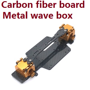 Wltoys XK 284131 RC Car spare parts todayrc toys listing carbon fibre board + metal wave box (Gold)