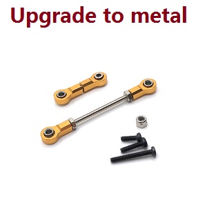 Wltoys K969 K979 K989 K999 P929 P939 RC Car spare parts todayrc toys listing steering rod + servo rod (Metal Gold) - Click Image to Close