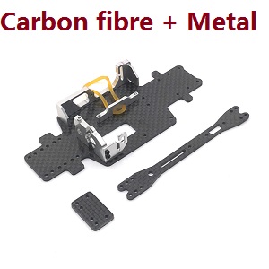 Wltoys XK 284131 RC Car spare parts todayrc toys listing carbon fibre board + metal motor seat and battery fixed set (Silver)