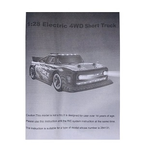 Wltoys XK 284131 RC Car spare parts todayrc toys listing English manual book