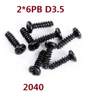 Wltoys XK 284131 RC Car spare parts todayrc toys listing screws set 2*6PB 2040 - Click Image to Close