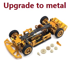 Wltoys K969 K979 K989 K999 P929 P939 RC Car spare parts todayrc toys listing metal upgraded frame module (Assembled) Gold