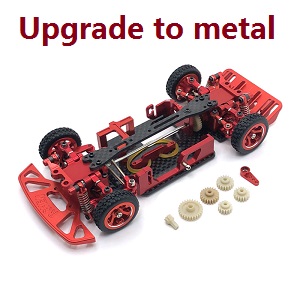 Wltoys K969 K979 K989 K999 P929 P939 RC Car spare parts todayrc toys listing metal upgraded frame module (Assembled) Red